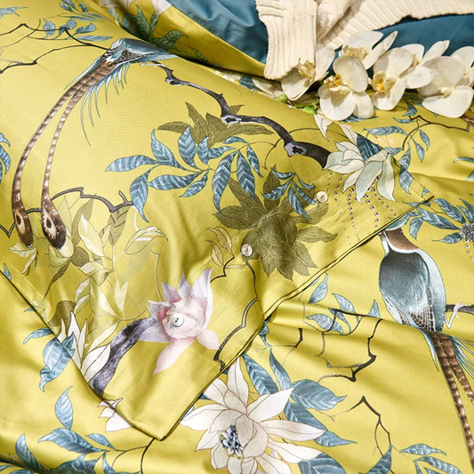 Golden Bloom Duvet Set