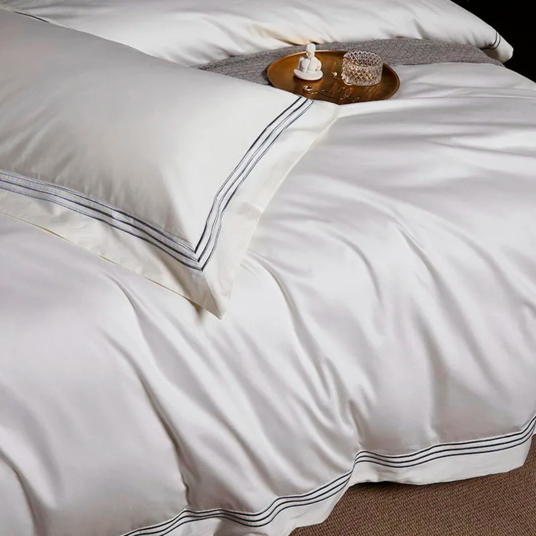 Pearl White Duvet Cover Set