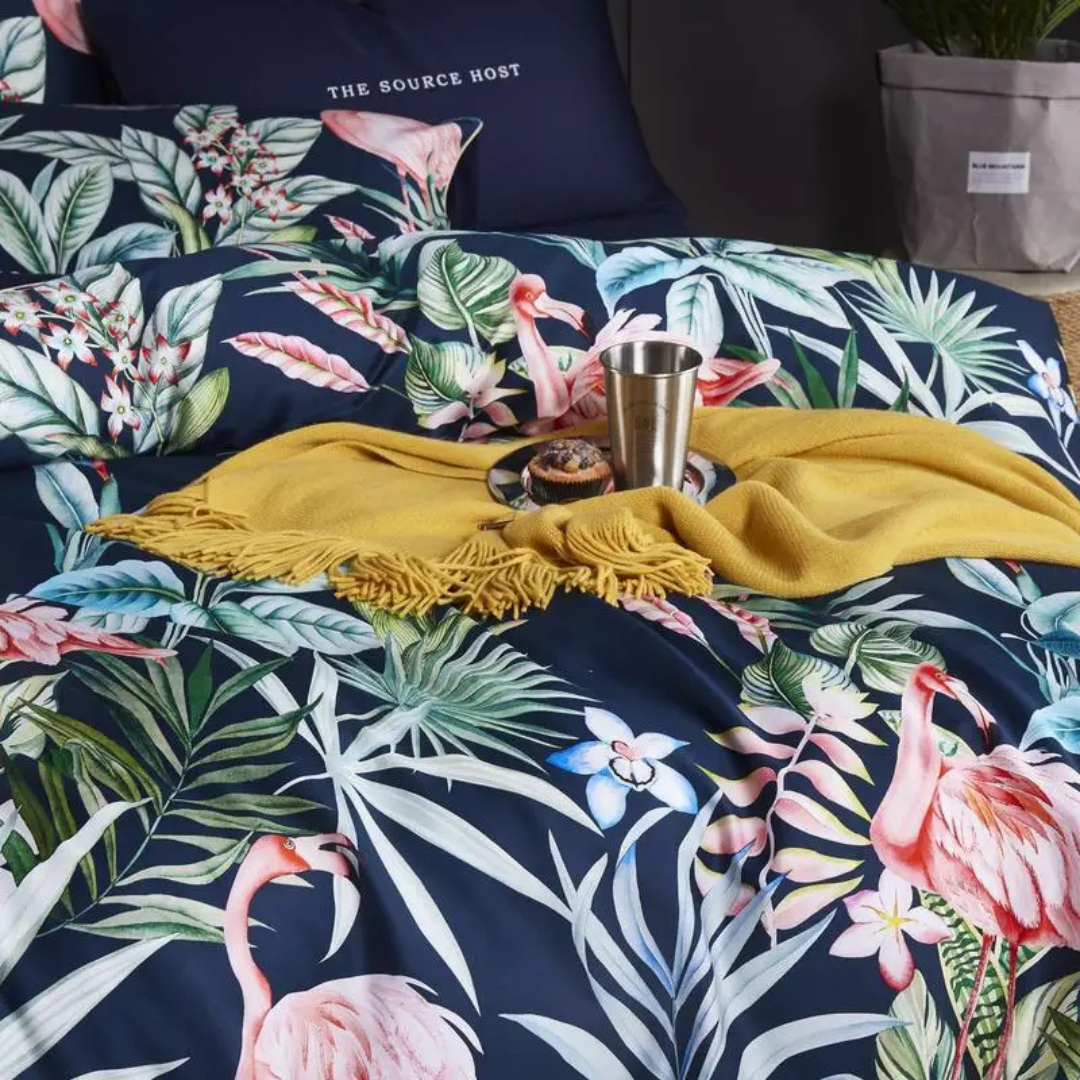 Midnight Tropica Duvet Cover Set