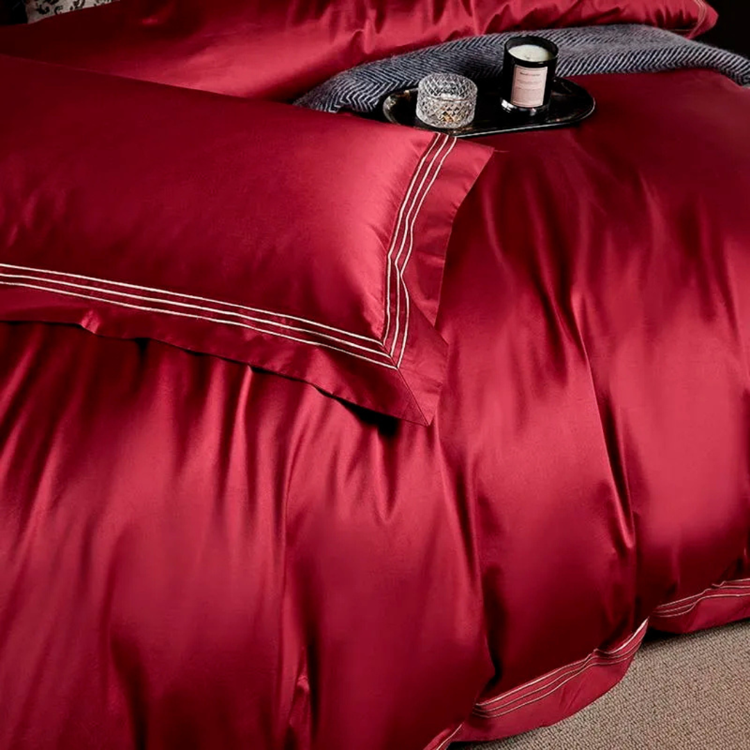 Crimson Velvet Duvet Set