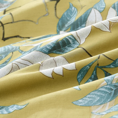 Golden Bloom Duvet Cover Set