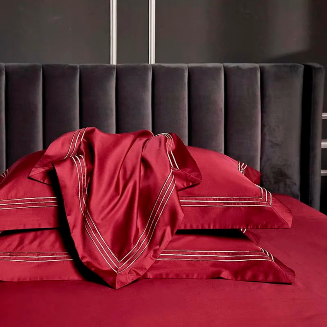 Crimson Velvet Duvet Set