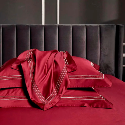 Crimson Velvet Duvet Set
