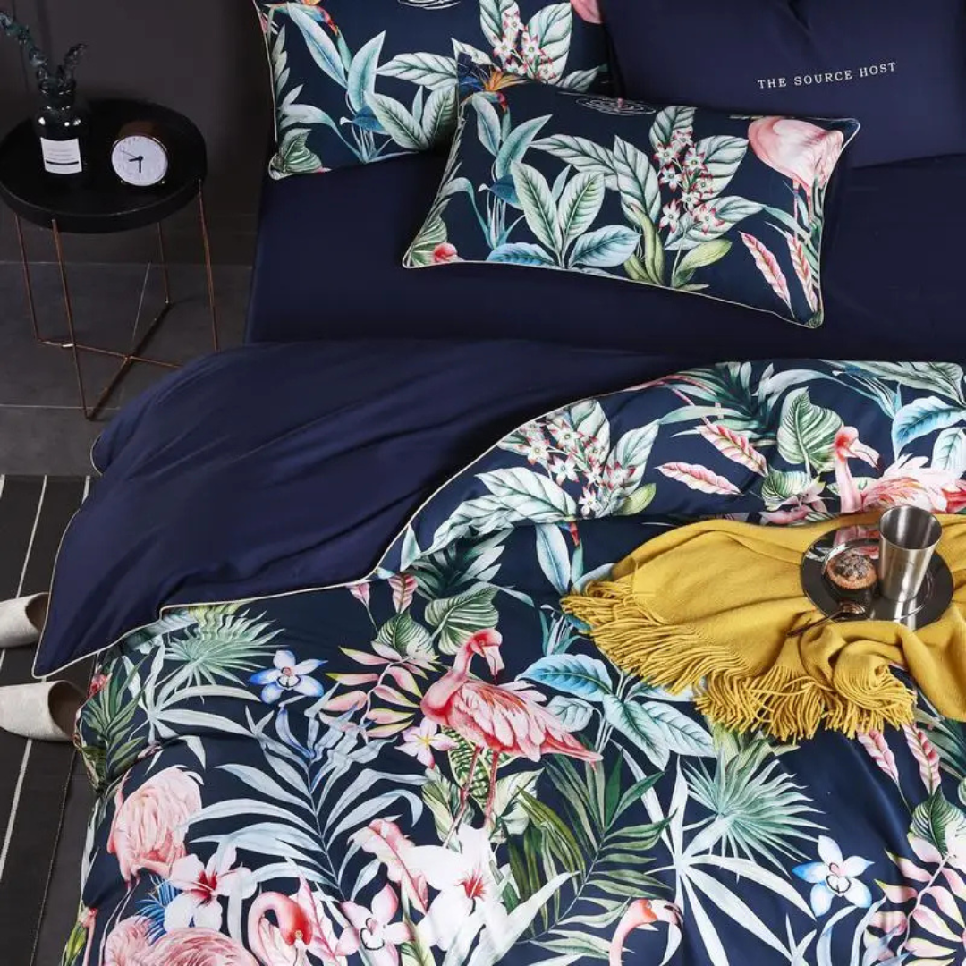 Midnight Tropica Duvet Cover Set