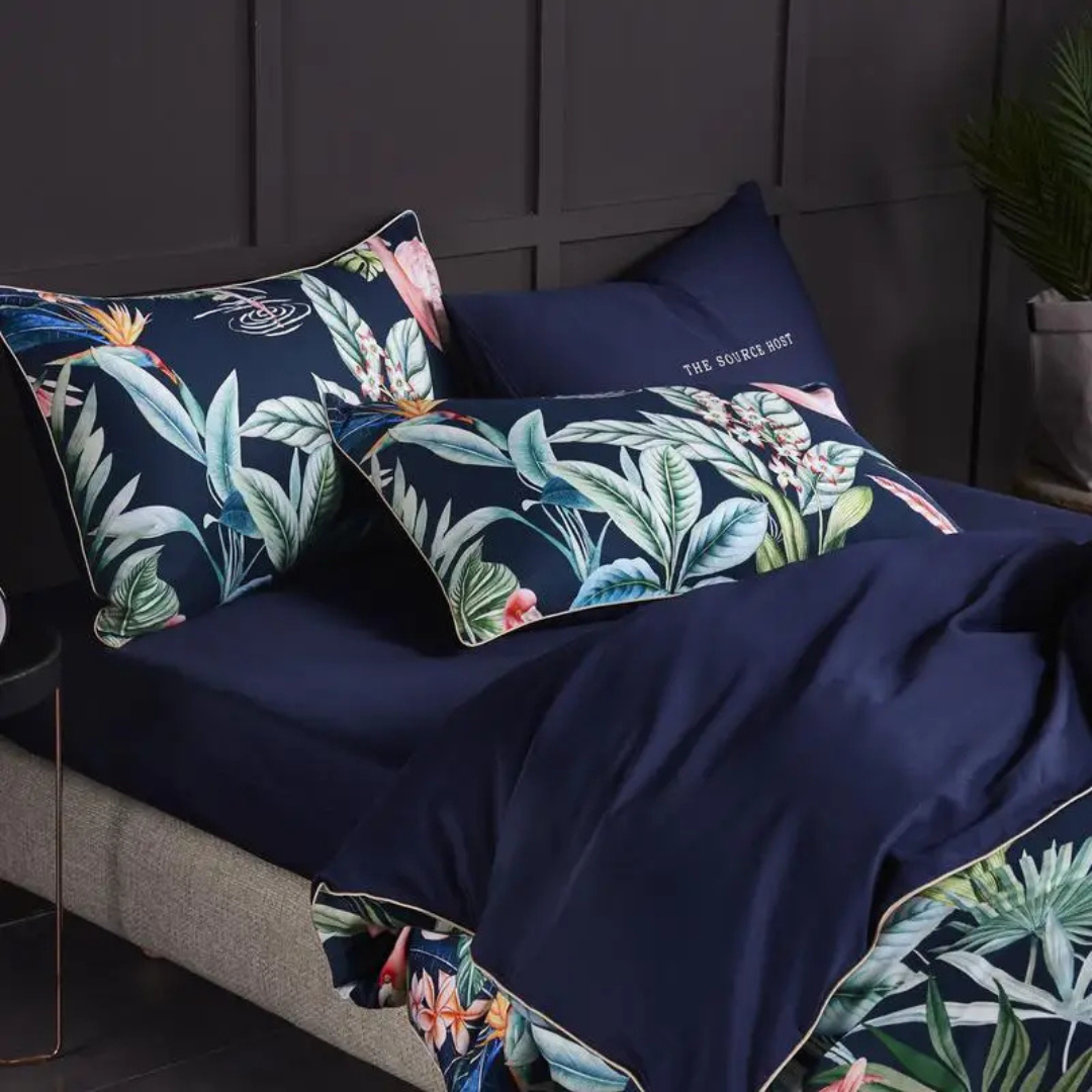 Midnight Tropica Duvet Cover Set