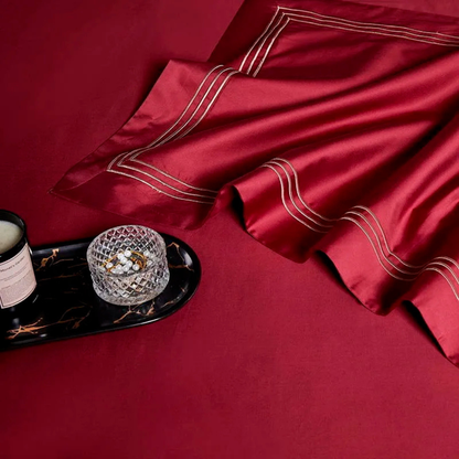 Crimson Velvet Duvet Set