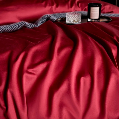 Crimson Velvet Duvet Set