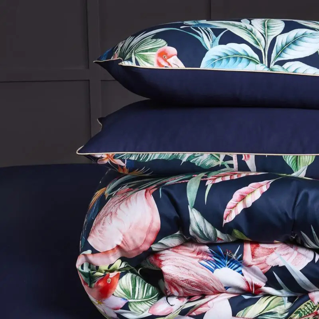 Midnight Tropica Duvet Cover Set