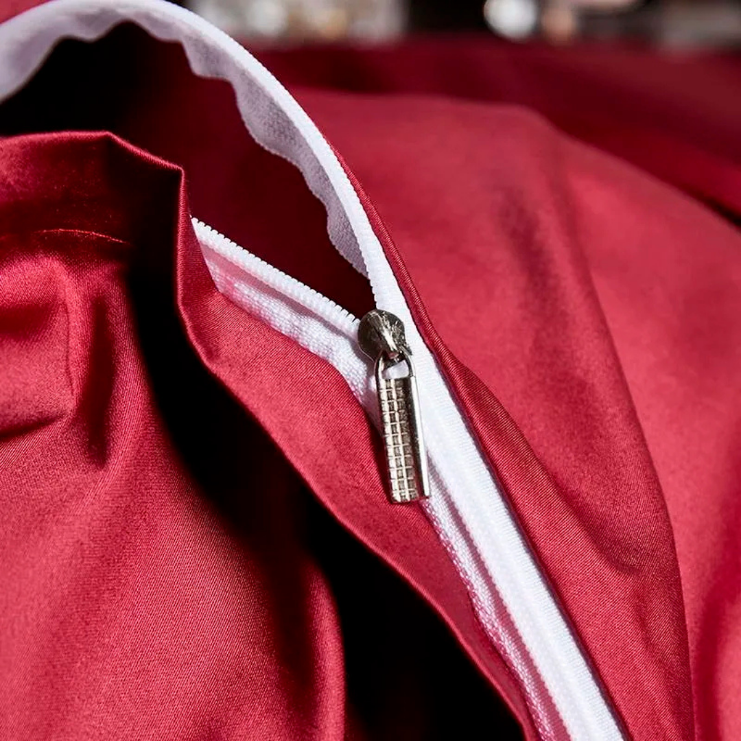 Crimson Velvet Duvet Set