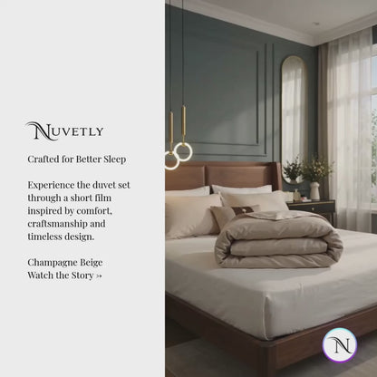 Champagne Beige Duvet Cover Set