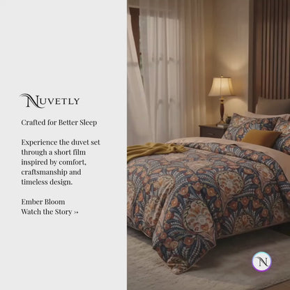 Ember Bloom Duvet Cover Set