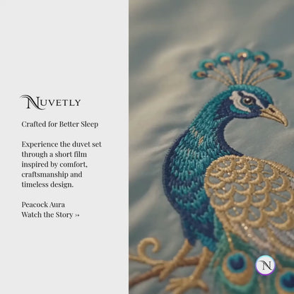 Peacock Aura Duvet Cover Set